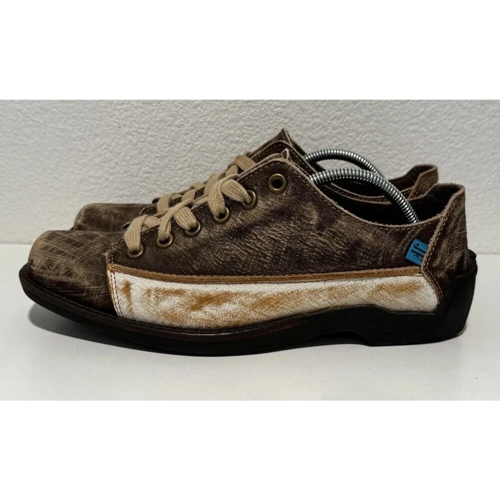 John Fluevog Brown Canvas Low-Top Sneakers